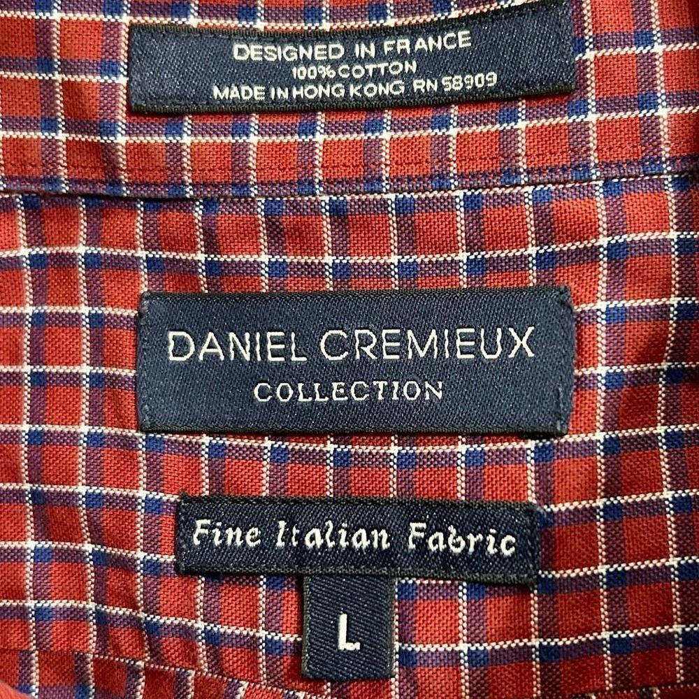Daniel Cremieux Collection Men's Large Collared Button-Down Plaid Shirt - Picture 11 of 12